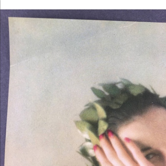 ! 1 Page/2 Sides from VTG 1951 Photo Book, Model Eating Cucumber, Bracelets - Picture 4 of 4